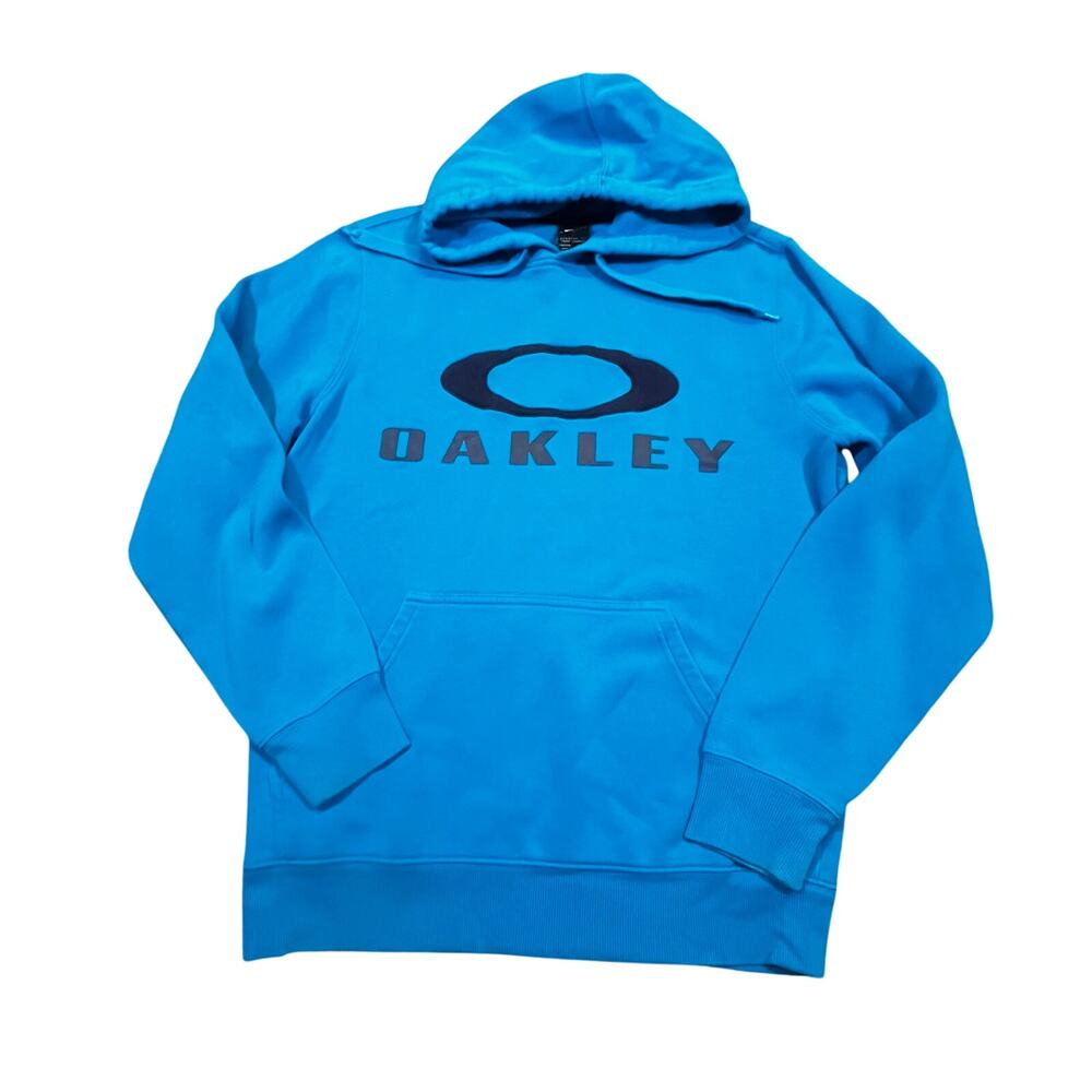 Oakley Men’s Small Blue Graphic Logo Hoodie‎ Pullover Casual